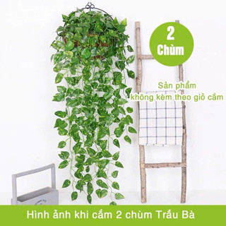 Bụi rủ lá 9 nhánh các loại dài 90cm - Cây lá giả decor