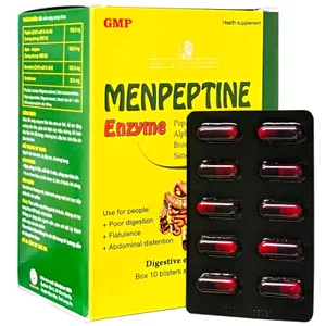 Men tiêu hóa Menpeptine Enzyme dạng viên - Hỗ trợ tiêu hóa, giảm đầy bụng