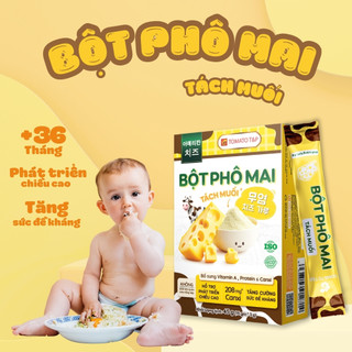 Bột Phô Mai Tách Muối Tomato T&P Hộp 15 Gói 3g Ăn Dặm Cho Bé, Bổ Sung Canxi, Phô Mai Nhập Khẩu EB45