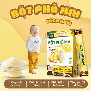 Bột Phô Mai Tách Muối Tomato T&P Hộp 15 Gói 3g Ăn Dặm Cho Bé, Bổ Sung Canxi, Phô Mai Nhập Khẩu EB45
