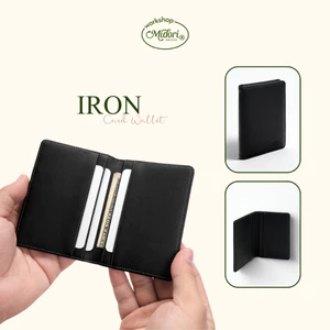 Ví Da PU Đứng Monogram IRON Trượt Nước Nam Nữ Bóp Đựng Tiền Thẻ Nhiều Ngăn Cao Cấp | MI MIDORI