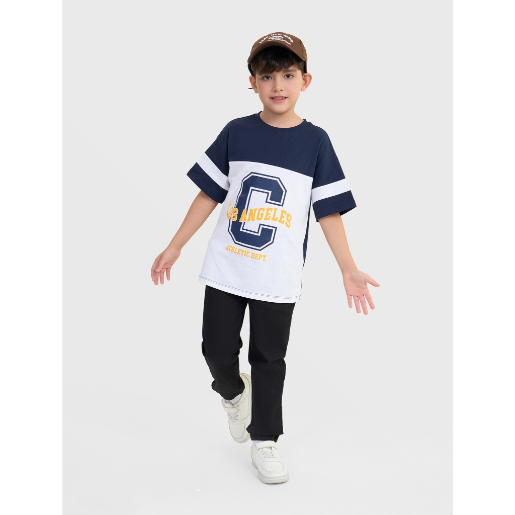Quần khaki bé trai CANIFA ống rộng cạp chun 2BK25A002