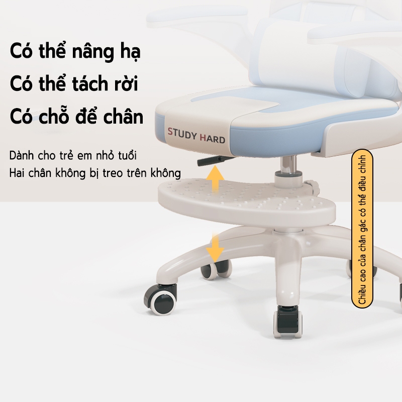 Ghế học sinh chống gù chống cận NOVUS - Tựa lưng ergonomic, điều chỉnh độ cao linh hoạt, phù hợp trẻ 3-15 tuổi.