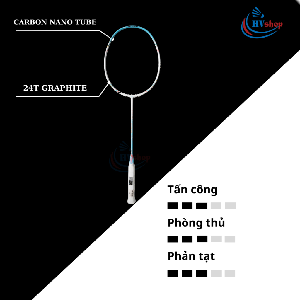 Vợt cầu lông Kawasaki Passion P26 chính hãng, tặng cước căng sẵn, bao đơn và quấn cán - HVShop