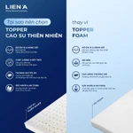 Nệm Topper Cao Su Thiên Nhiên Liên Á Bảo Hành 5 năm, Tăng Độ Êm Cho Nệm Cũ, Đạt Chuẩn ECO An Toàn — ảnh 4