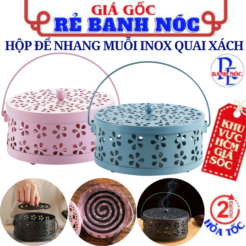 Hộp Đựng Nhang Muỗi Inox Có Nắp Đậy Và Quai Xách Chống Bỏng Tiện Lợi ...