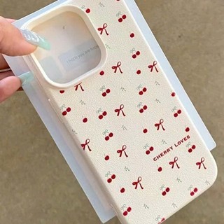 Ốp Lưng iPhone TPU Hoạ Tiết Da Cherry Loves Chống Sốc, Chống Bẩn Cao Cấp - iP X/XS/11/12/13/14/15/16/17/Plus/Pro/Max/Air