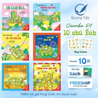 Sách Combo Ehon Nhật Bản 10 Chú Ếch Phần 1 - TB 2024 (Tập 1 - 6)