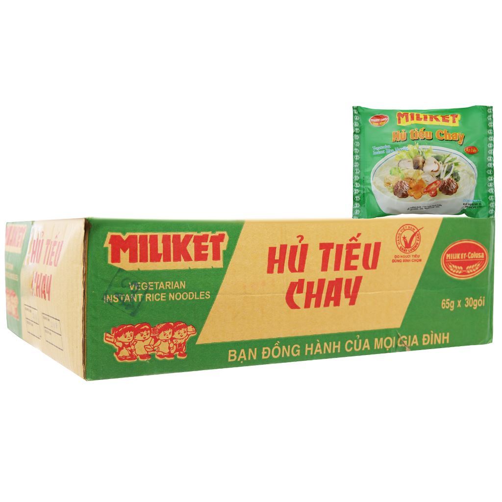 Phở chay, hủ tiếu chay thơm ngon chuẩn vị Miliket 60gr x 30 gói (tùy chọn)