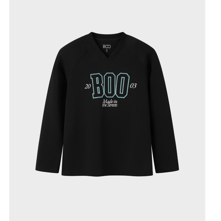 Áo Longsleeves Boo Dài Tay Overfit Raglan Cổ Tim Chất Liệu Interlock Nhiều Màu Sắc Dày Dặn, Ấm Áp