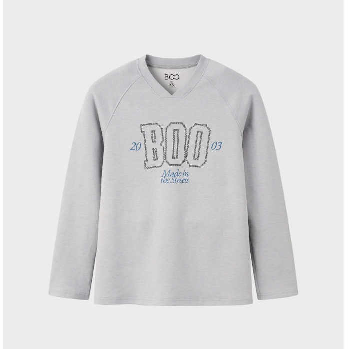 Áo Longsleeves Boo Dài Tay Overfit Raglan Cổ Tim Chất Liệu Interlock Nhiều Màu Sắc Dày Dặn, Ấm Áp