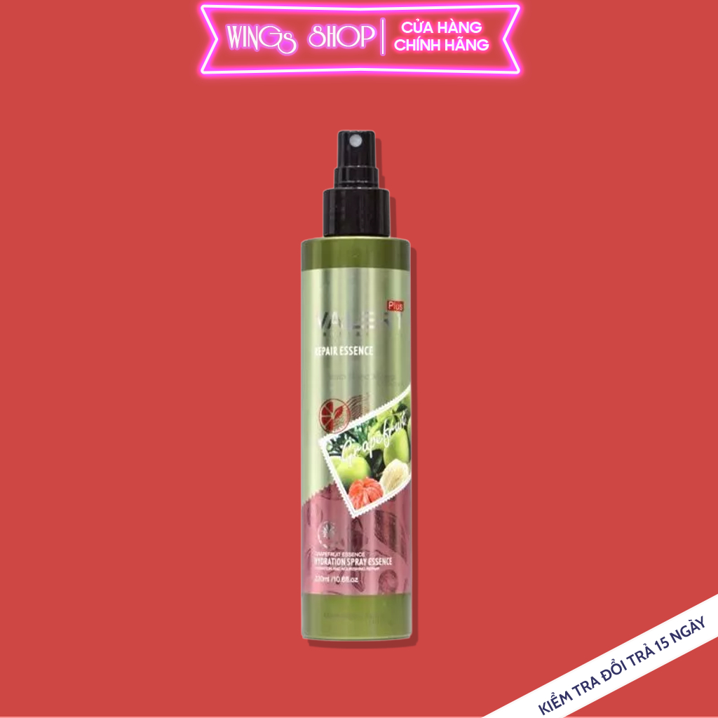 Xịt Dưỡng Tóc Tinh Dầu Bưởi VALERT GRAPEFRUIT 220ml Ngừa Rụng Kích Mọc Tóc Hiệu Quả, Wings Shop