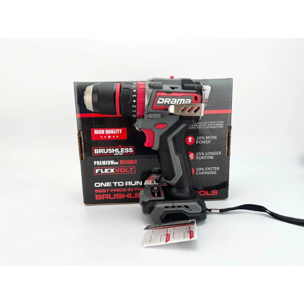 Máy Khoan Pin DRAMA D-21B Động Cơ Không Chổi Than 65Nm 3 Chức Năng Đầu Kẹp 13mm 23 Cấp Độ Trượt Chân Pin Phổ Thông 4CM