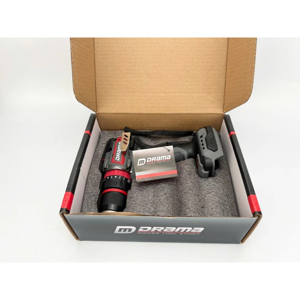 Máy Khoan Pin DRAMA D-21B Động Cơ Không Chổi Than 65Nm 3 Chức Năng Đầu Kẹp 13mm 23 Cấp Độ Trượt Chân Pin Phổ Thông 4CM