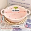 Set bát 4 chi tiết hoạ tiết dâu tây xinh xỉu gồm 1 tô 1 bát thìa và đũa