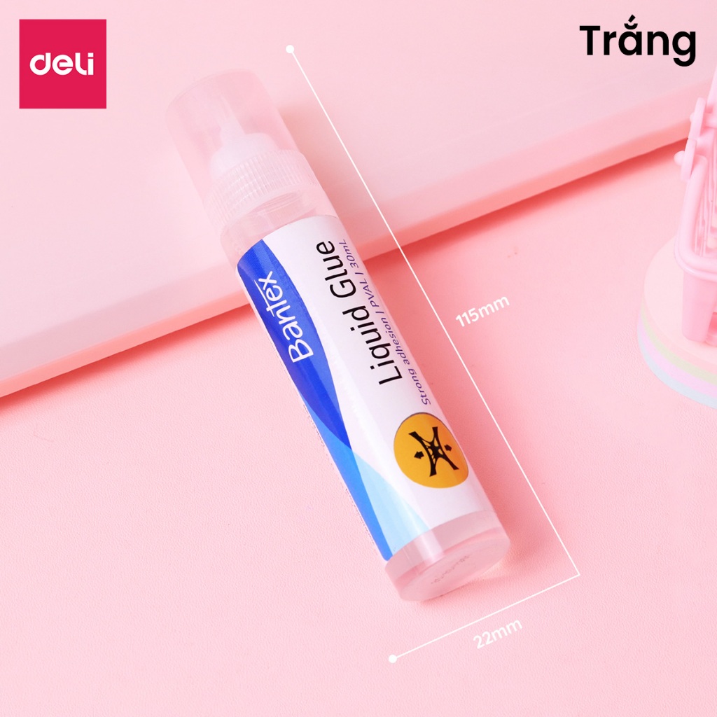 Hồ Nước Deli 50ml Nhiều Màu – Keo Dán Giấy Thủ Công Văn Phòng Học Tập Siêu Dính Nhanh Khô Có Thể Giặt