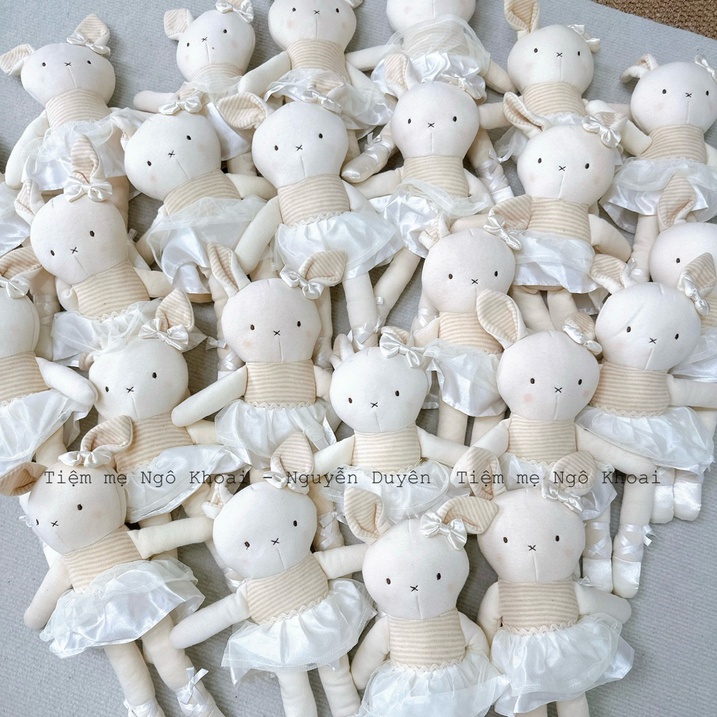 [MD06] ORGANIC Thỏ bông ghiền phong cách Hàn Quốc cho bé yêu