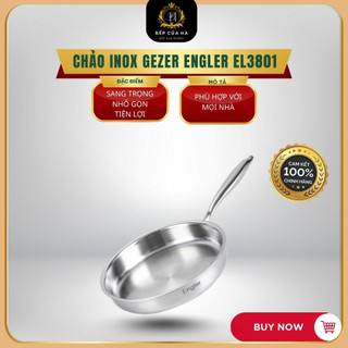 Chảo Inox 5 Lớp Nguyên Khối Engler EL3801 Sang Trọng Bền Đẹp, Inox 304 Cao Cấp - Bếp Của Hà