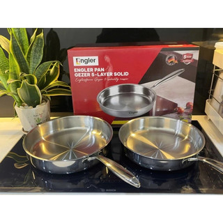 Chảo Inox 5 Lớp Nguyên Khối Engler EL3801 Sang Trọng Bền Đẹp, Inox 304 Cao Cấp - Bếp Của Hà
