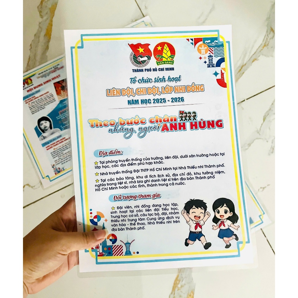 BỘ TRANG TRÍ GÓC LỚP - THEO BƯỚC CHÂN NHỮNG NGƯỜI ANH HÙNG