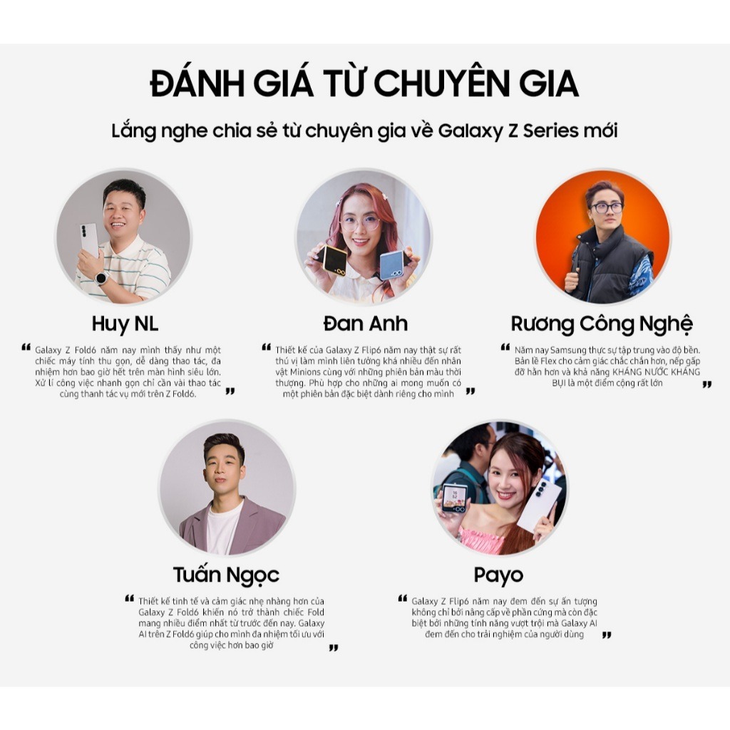 Điện thoại Samsung Galaxy Z Flip6, điện thoại AI, 256GB, pin lớn nhất, Flexcam 50MP