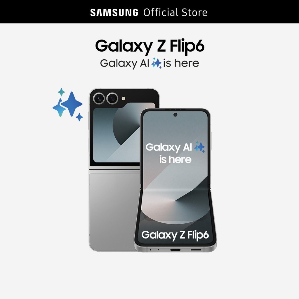 Điện thoại Samsung Galaxy Z Flip6, điện thoại AI, 256GB, pin lớn nhất, Flexcam 50MP