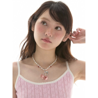 Vòng cổ Pearl Cherry Love Necklace Uneupeu