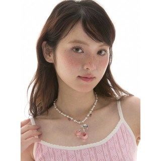 Vòng cổ Pearl Cherry Love Necklace Uneupeu
