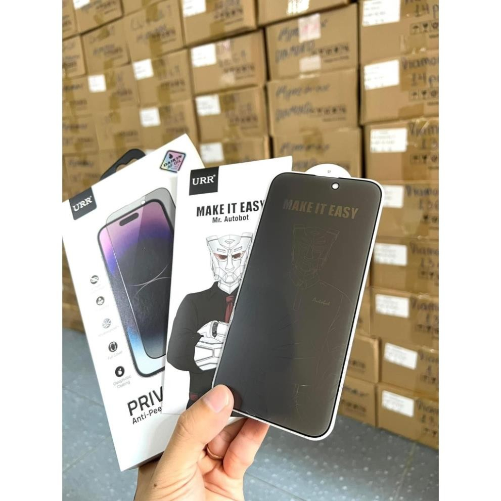 Kính cường lực Autobot chống nhìn trộm full viền cho IPhone 17Promax 17Pro 17Air 17 16 15 14 13