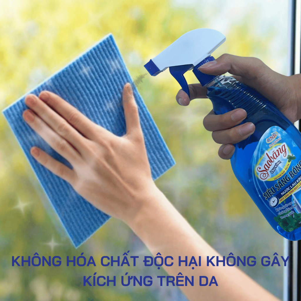 Nước lau kính Sao Băng Siêu nhanh | Siêu Sạch | Sạch trong suốt, không tỳ vết | Chai 600ml