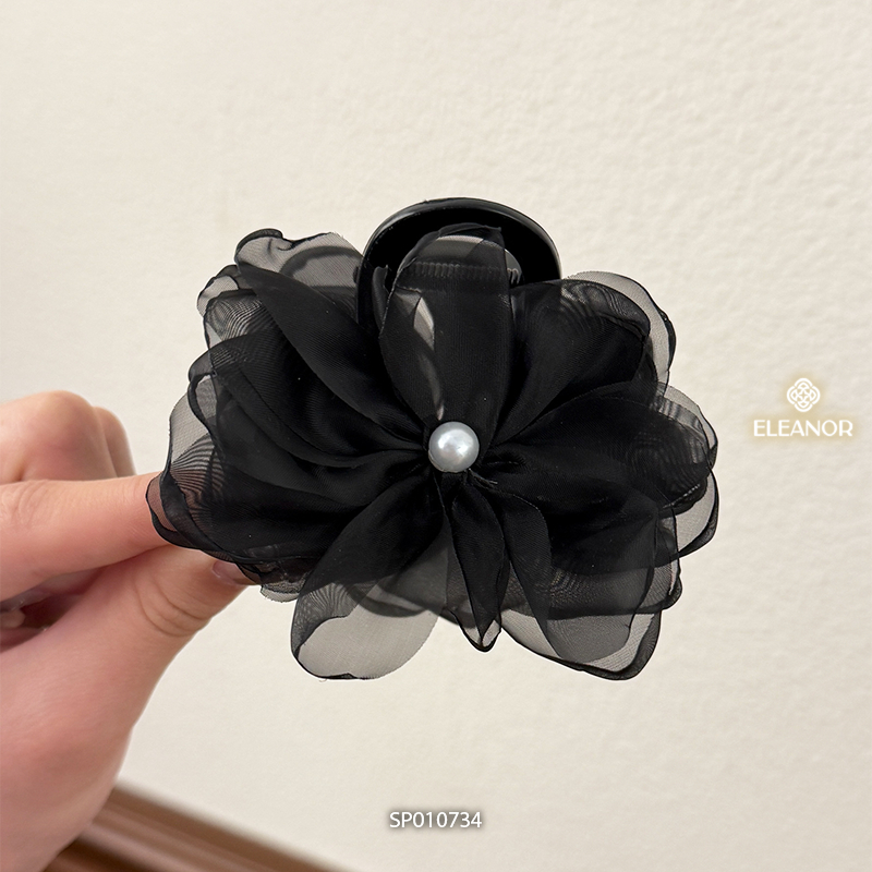 Kẹp tóc nữ càng cua Eleanor Accessories hình hoa nhiều màu phụ kiện tóc kẹp tóc 10730