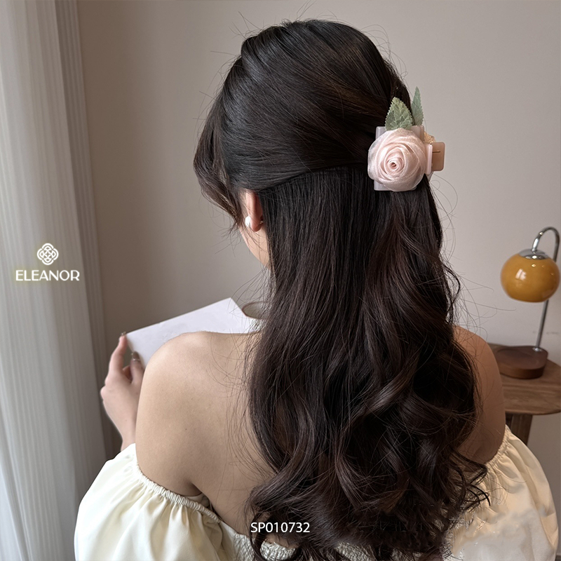 Kẹp tóc nữ càng cua Eleanor Accessories hình hoa nhiều màu phụ kiện tóc kẹp tóc 10730