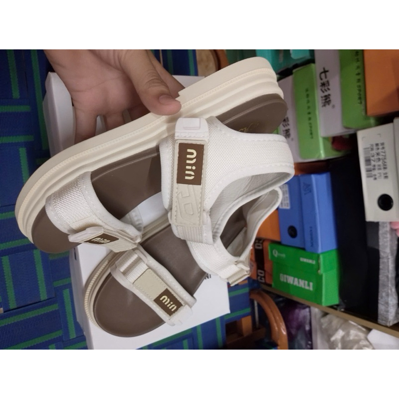 Dép Sandal Nữ Đế Bằng Quai Dán Vải Canvas, Đế Nâu Cực Chất – MIIN