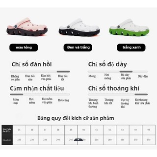 【Cr0cs cùng nhà máy】Dép sục nữ có charm, đế EVA chống trượt 4cm. Siêu nhẹ, miễn phí đổi trả.