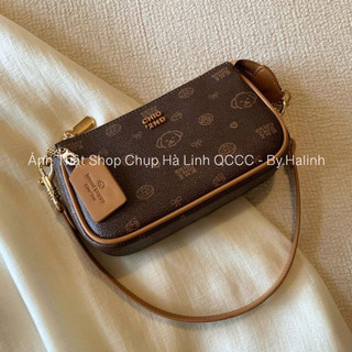 CHIO2nd - 2 Dây - Túi Kẹp Nách Dáng Ngang Hoạ Tiết Cún BST Enjoy