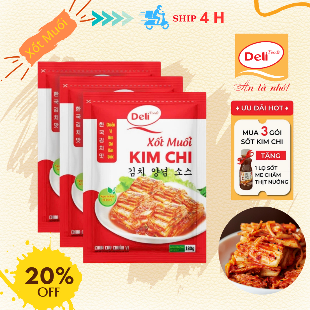 Combo Xốt Muối Kim Chi 180gr – Gia Vị Làm Kim Chi Hàn Quốc Chuẩn Vị | Deli Foods