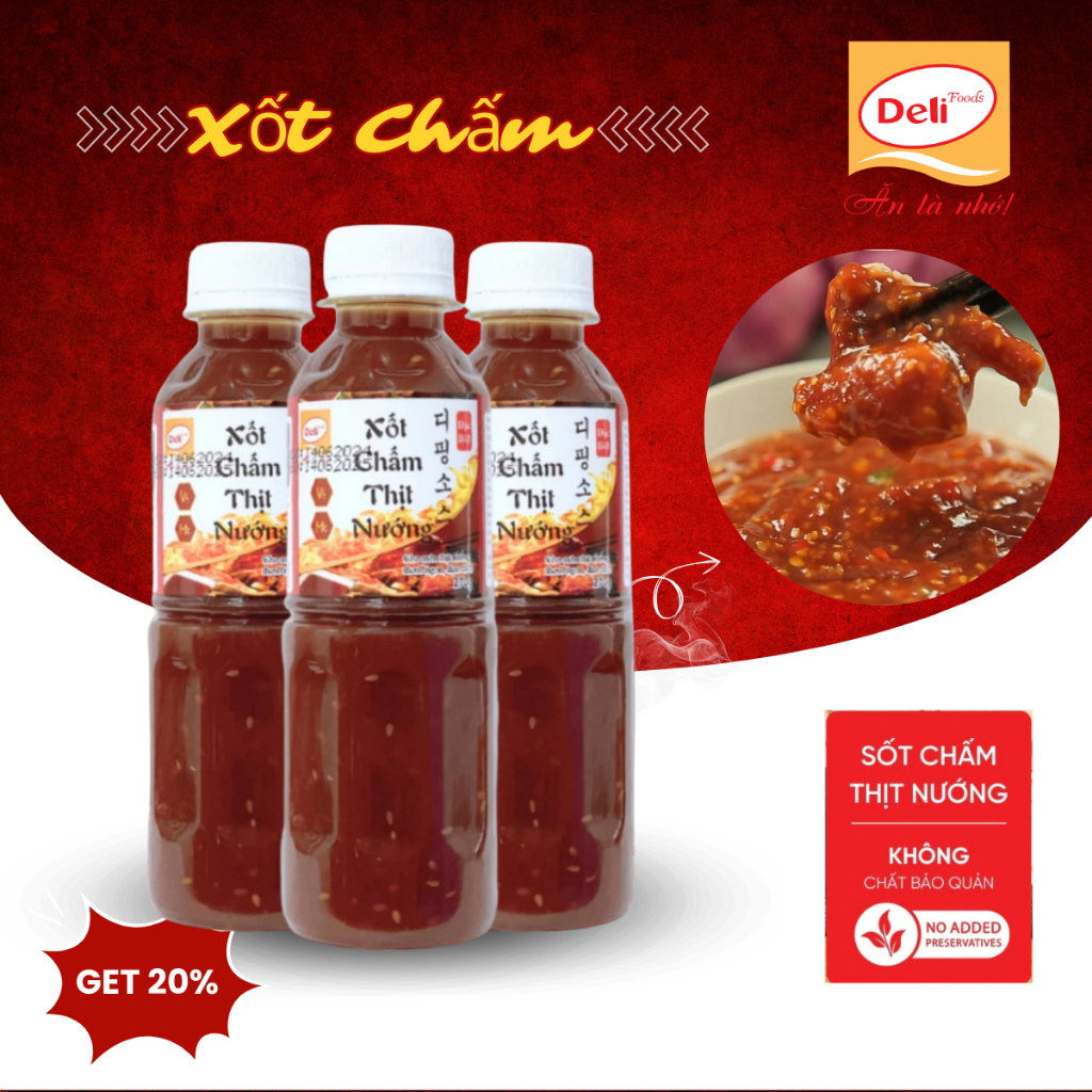 Xốt Me Chấm Thịt Nướng 270gr – Nước Chấm Hàn Quốc Deli Foods Chuẩn Vị BBQ