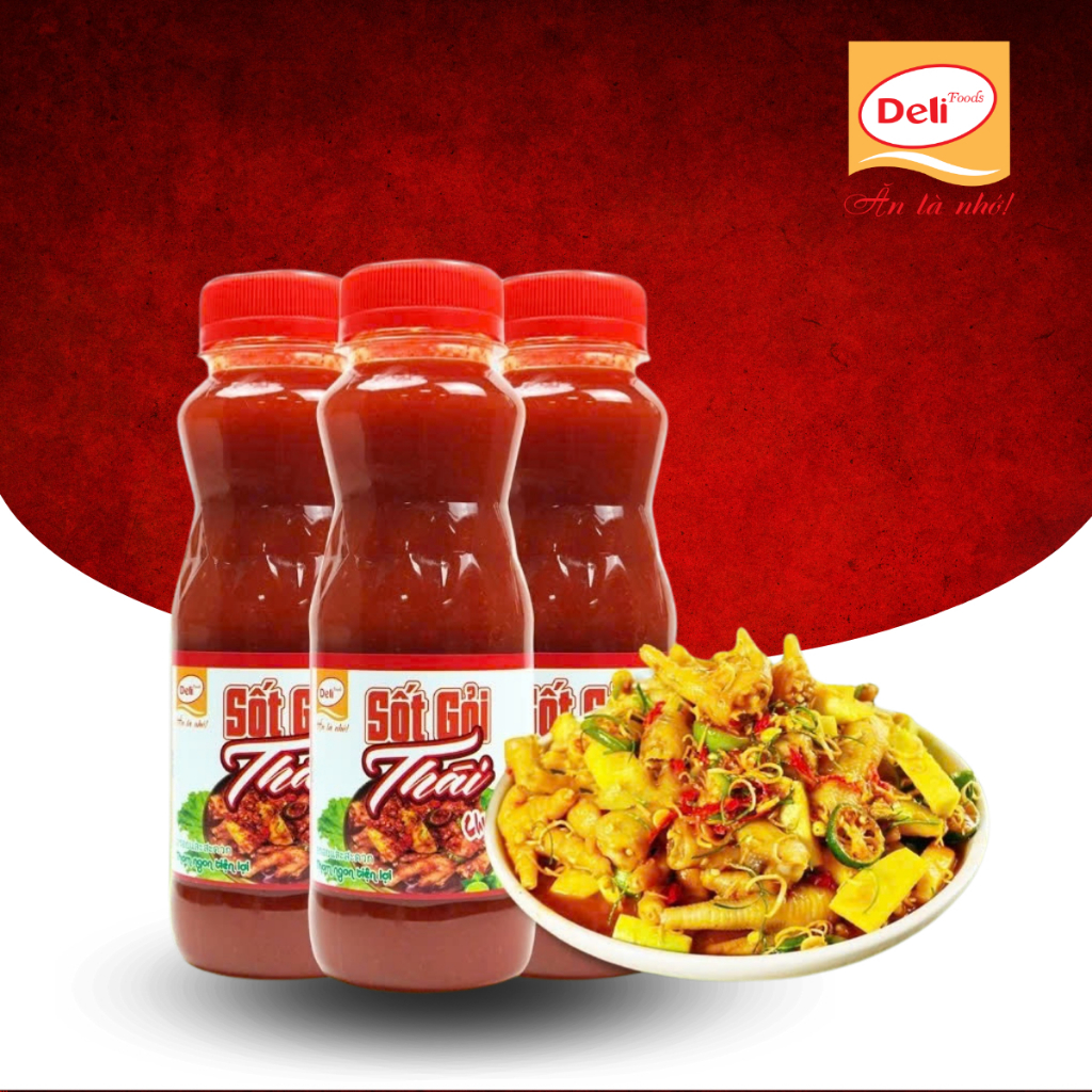 Xốt Gỏi Thái Deli Foods 330g – Xốt Trộn Chân Gà, Tai Heo, Gân Bò, Chua Ngọt Ngon Chuẩn Vị