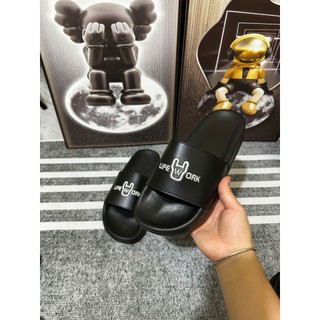 Dép Nam quai ngang Thêu Hình Hoạt Hoạ Siêu Chất - Dép Nam Nữ Thêu Hình Siêu Nét, dép boy phố