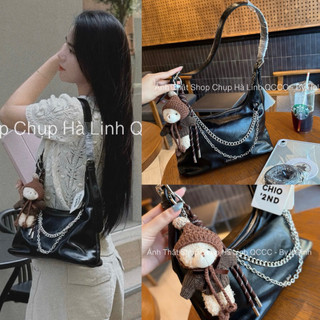 Chio 2nd- Tặng Charm - Bigsize túi Chio Da Trơn dáng Tote tặng kèm gấu byhalinh KN xích chio HS229