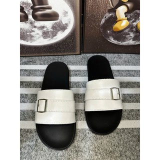Dép Quai ngang Da Nam Nữ Đế Êm Chống Trơn đủ size từ 38 đến 43, Kiểu Dáng Thời Trang, Quai Da Lỳ Khóa Bạc Cao Cấp