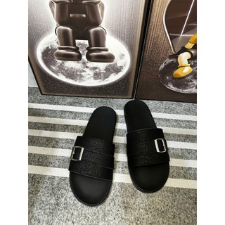 Dép Quai ngang Da Nam Nữ Đế Êm Chống Trơn đủ size từ 38 đến 43, Kiểu Dáng Thời Trang, Quai Da Lỳ Khóa Bạc Cao Cấp
