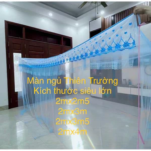 Kích Thước Màn Lớn: 2m5x2m, 3mx2m, 3m5x2m, 4mx2m mùng tuyn thái lạnh thêu hoa mai cao cấp. Chống muỗi hiệu quả