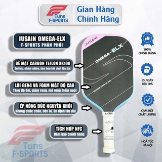 (Chính Hãng) Vợt Pickleball Jusain Tera Full Foam Nguyên Khối, Jusain Omega, Jusain Gen 4 – Kiểm Soát Tốt, Trợ lực cao