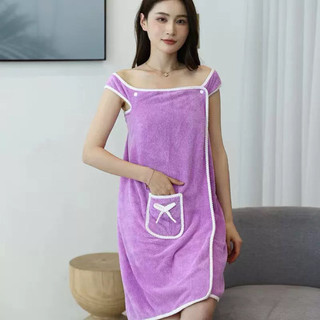 Khăn tắm choàng nữ đa năng Vải bông mềm mịn, thấm hút nước nhanh, an toàn cho da.