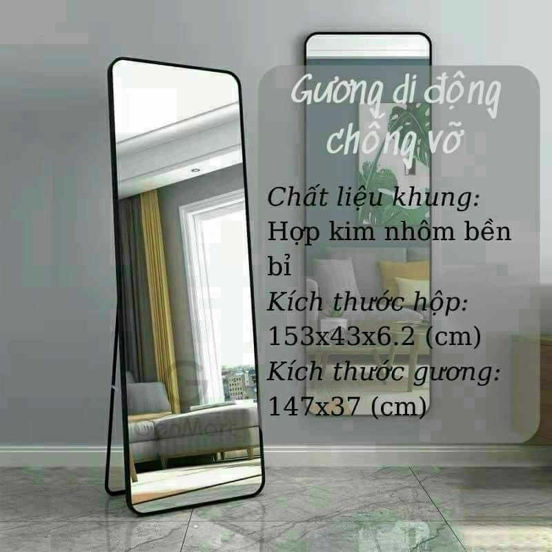 (CHỈ GIAO HÀ NỘI) GƯƠNG SOI DI ĐỘNG TOÀN THÂN CHỐNG VỠ CỰC NÉT HÀNG LOẠI 1 KHỔ 34X146CM Mamababyvn
