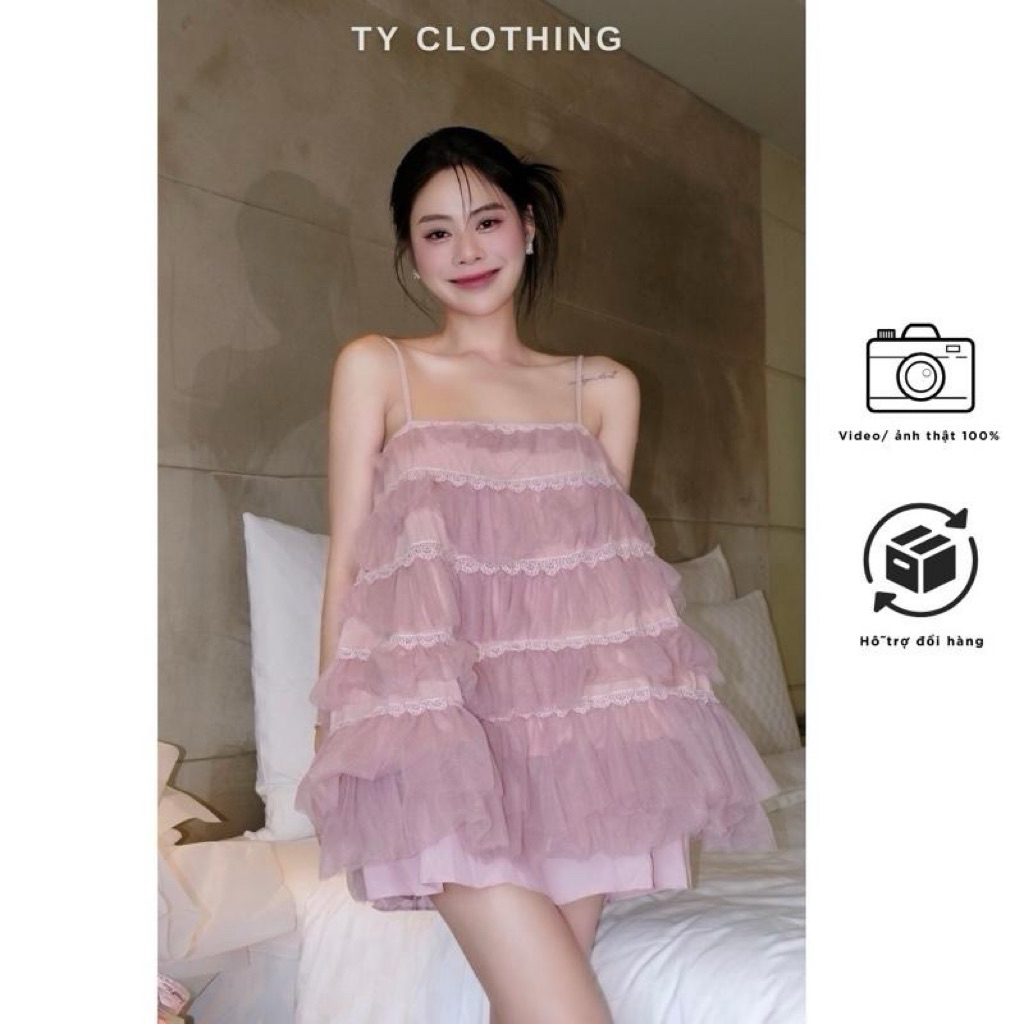 Váy Baby doll ren tầng - Hàng thiết kế - TY CLOTHING