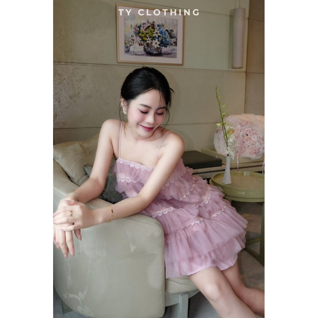 Váy Baby doll ren tầng - Hàng thiết kế - TY CLOTHING