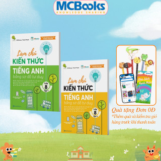 Sách - Làm chủ kiến thức Tiếng Anh bằng sơ đồ tư duy Lớp 8 ( Tập 1 + Tập 2)