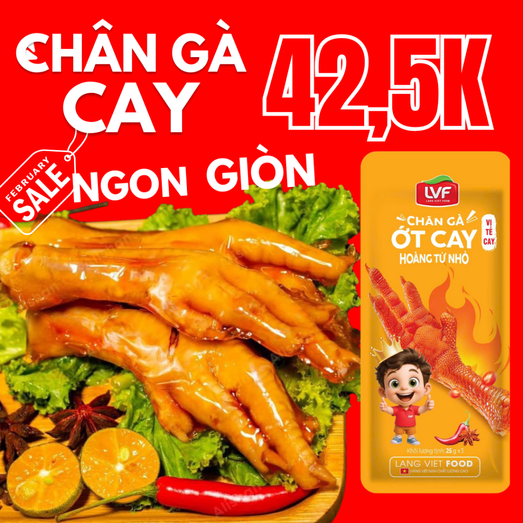 COMBO 10 CHÂN GÀ HOÀNG TỬ NHỎ MÀU VANG